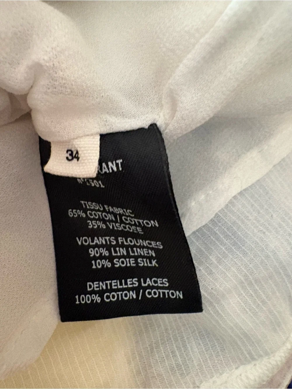 Isabel Marant Cream Smocked Tiered Mini Skirt *FLAW* EU34 US2